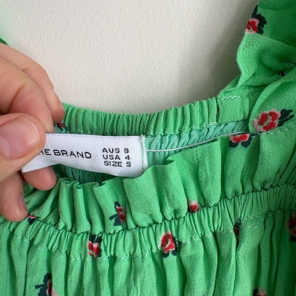 Faithfull The Brand - Dolores Spearmint Green Floral Jumpsuit - Size S(4) - Picture 6 of 9